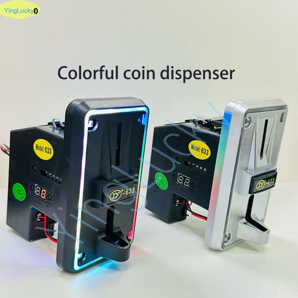 Arcade And Vending - Sélecteur de pièces multi-monnaie LED coloré,