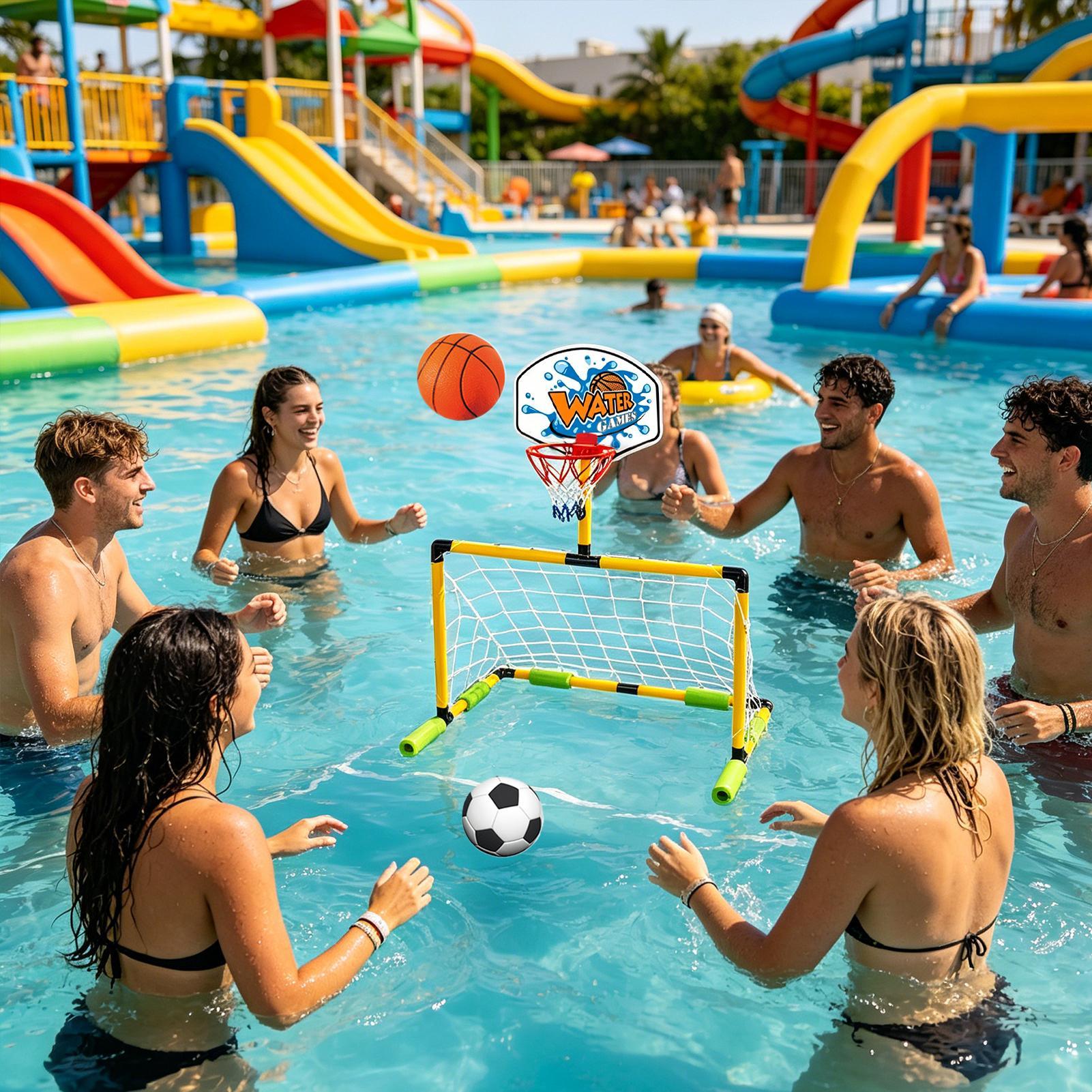 Basketball Arcade Game - Ensemble de jeu aquatique 2-en-1 :