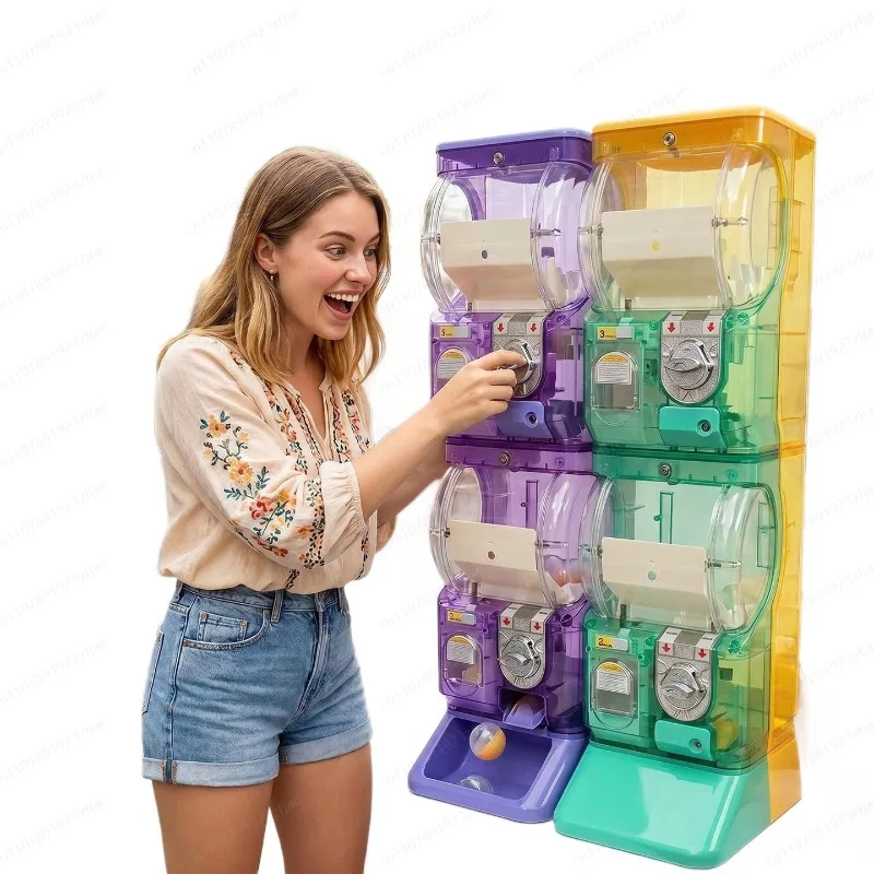 Arcade And Vending - Distributeur de capsules transparent blanc à